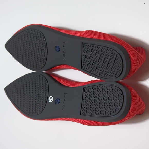 ROTHY'S THE POINT FLAME RED FLAT SHOES - Picture 11 of 16
